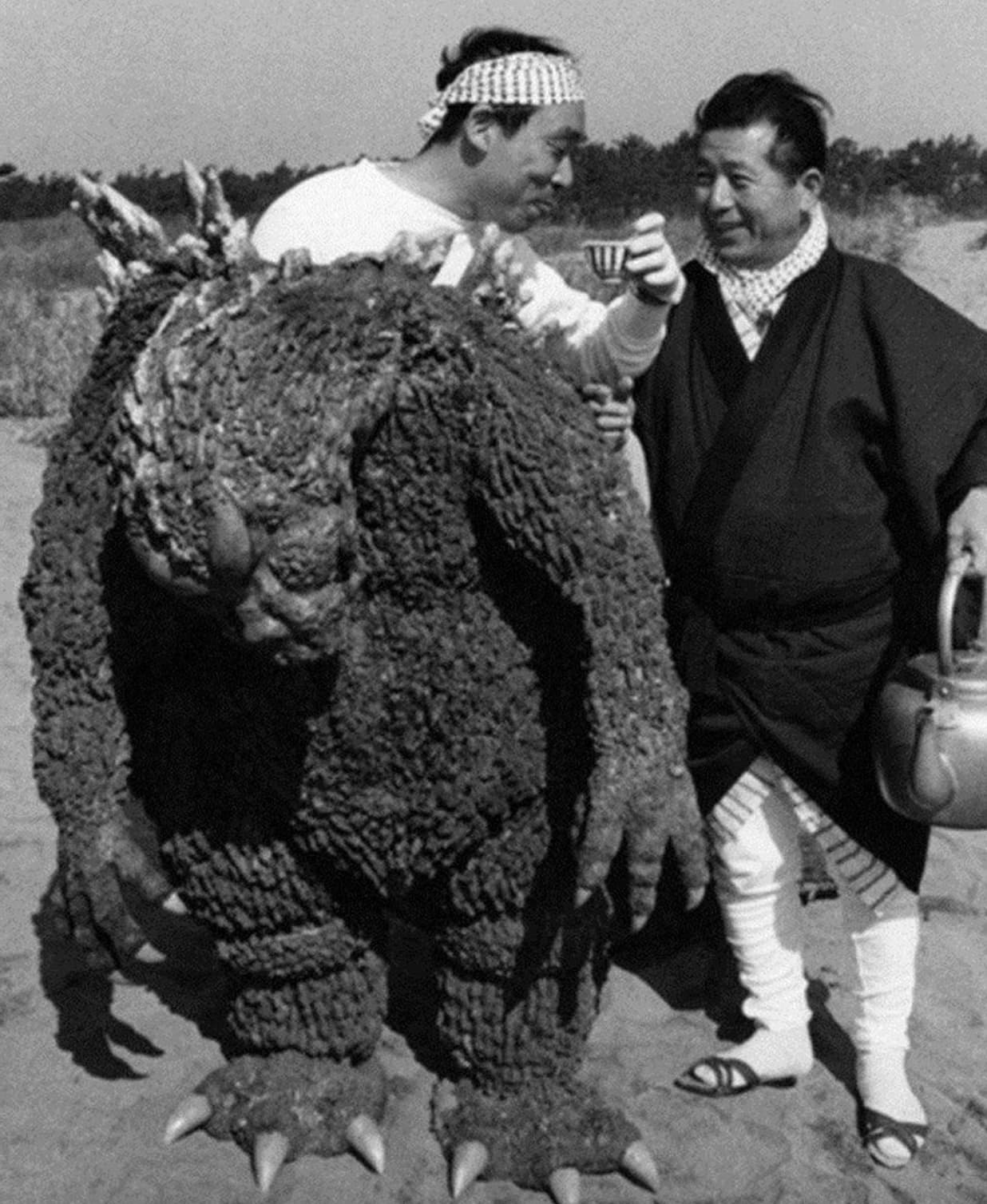 man in godzilla suit